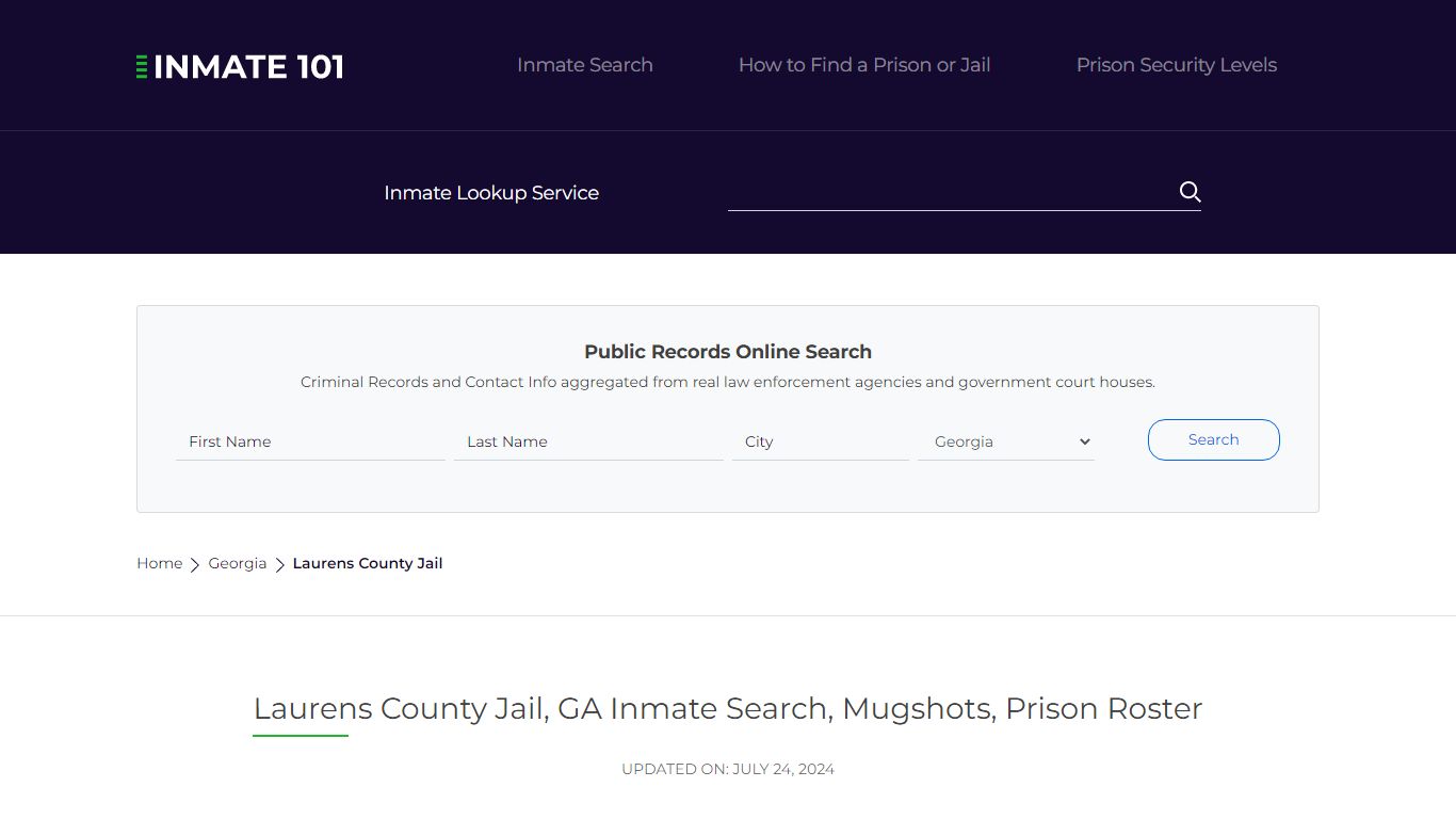 Laurens County Jail, GA Inmate Search, Mugshots, Prison Roster