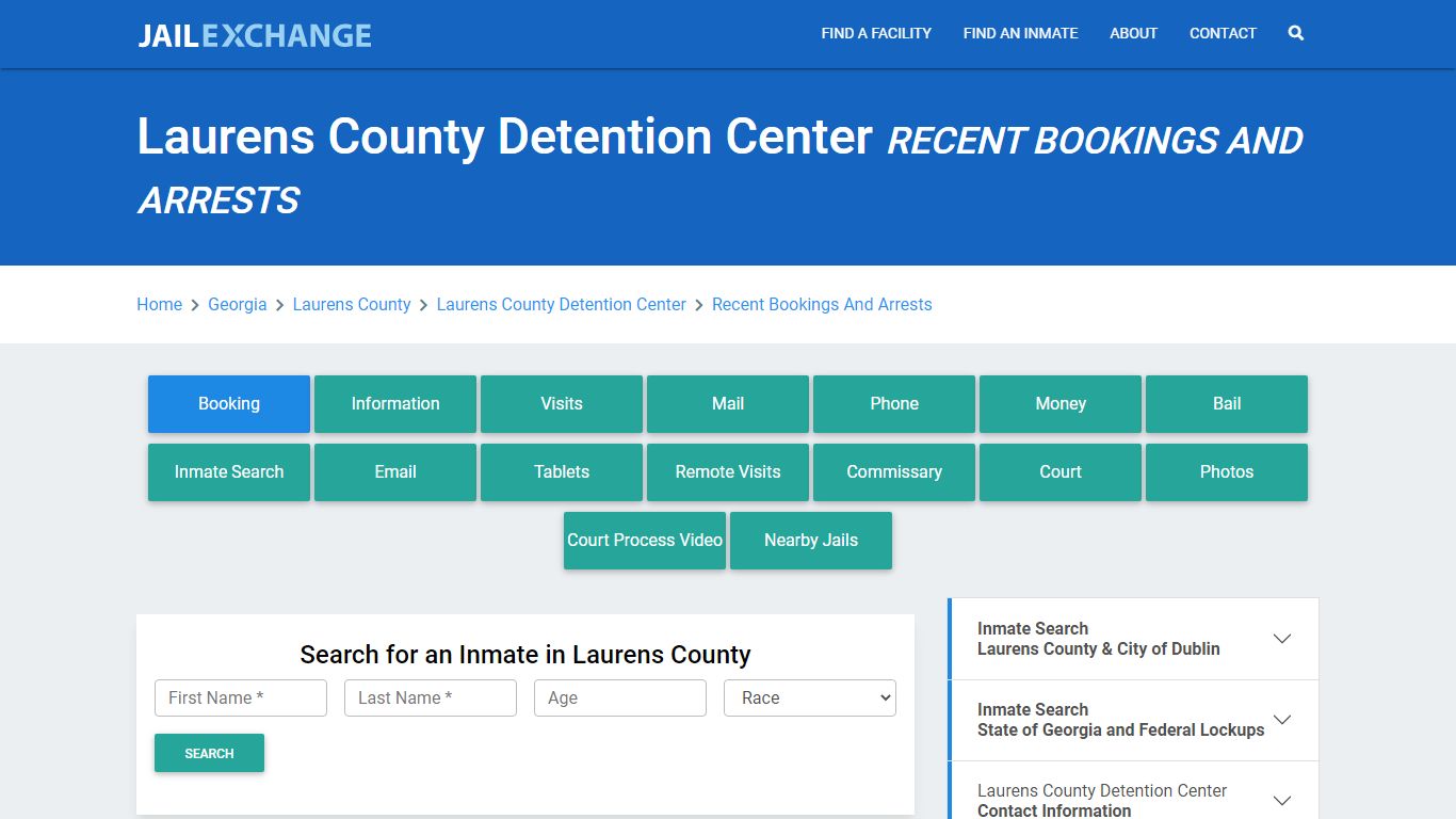 Laurens County Detention Center Recent Bookings And Arrests - Jail Exchange