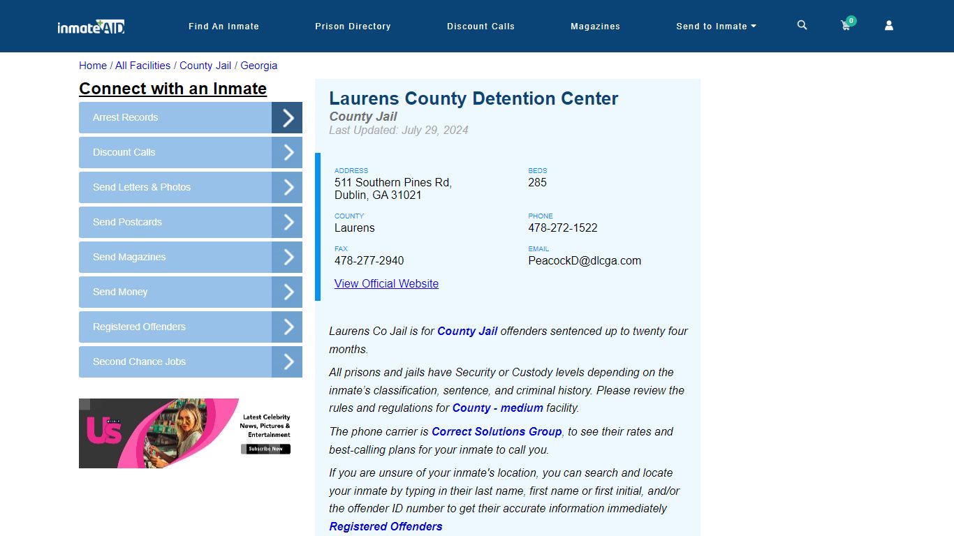 Laurens County Detention Center - Inmate Locator